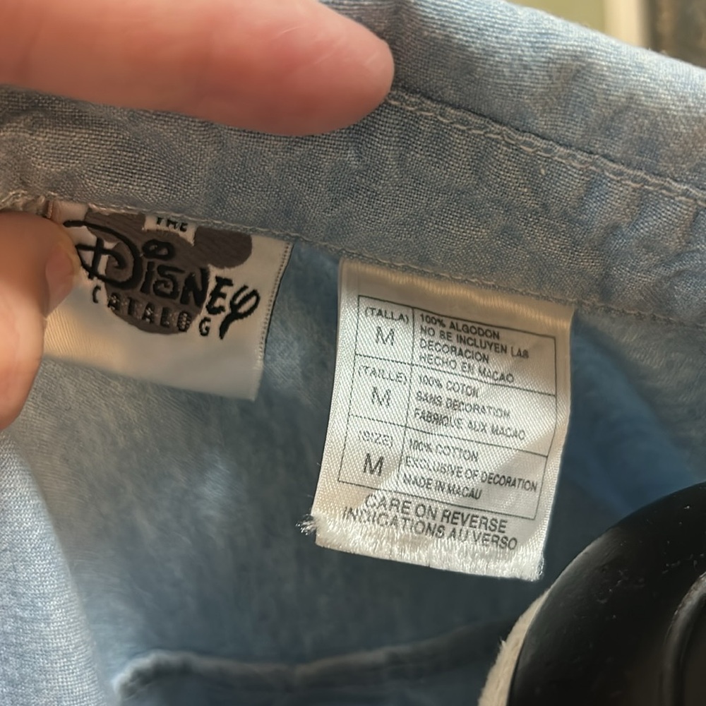 Vintage Disney Halloween Embroidered Denim Button Down - Picture 11 of 12